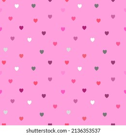 Seamless pattern with hand drawn hearts. Background for textile, wrapping paper, fashions, illustrations.