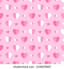 Seamless pattern with hand drawn Hearts. Background for textile, wrapping paper, fashions, illustrations.