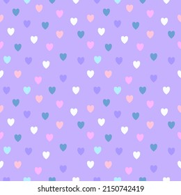Seamless pattern with hand drawn Hearts. Background for textile, wrapping paper, fashions, illustrations.