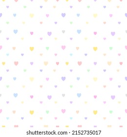 Seamless pattern with hand drawn hearts. Background for textile, wrapping paper, fashions, illustrations.