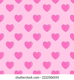 Seamless pattern with hand drawn hearts. Background for textile, wrapping paper, fashions, illustrations.