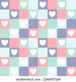 Seamless pattern with hand drawn hearts. Background for textile, wrapping paper, fashions, illustrations.