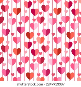 Seamless pattern with hand drawn hearts. Background for textile, wrapping paper, fashions, illustrations.