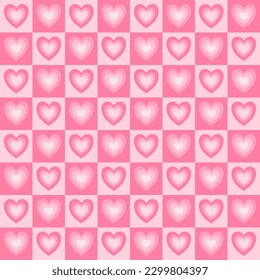 Seamless pattern with hand drawn hearts. Background for textile, wrapping paper, fashions, illustrations.