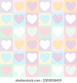 Seamless pattern with hand drawn hearts. Background for textile, wrapping paper, fashions, illustrations.