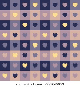 Seamless pattern with hand drawn hearts. Background for textile, wrapping paper, fashions, illustrations.