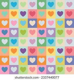 Seamless pattern with hand drawn hearts. Background for textile, wrapping paper, fashions, illustrations.