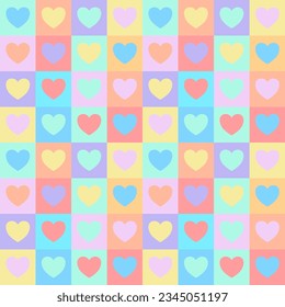 Seamless pattern with hand drawn hearts. Background for textile, wrapping paper, fashions, illustrations.