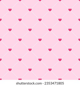 Seamless pattern with hand drawn hearts. Background for textile, wrapping paper, fashions, illustrations.