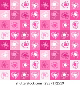 Seamless pattern with hand drawn hearts. Background for textile, wrapping paper, fashions, illustrations.