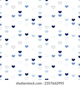 Seamless pattern with hand drawn hearts. Background for textile, wrapping paper, fashions, illustrations.