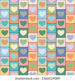 Seamless pattern with hand drawn hearts. Background for textile, wrapping paper, fashions, illustrations.