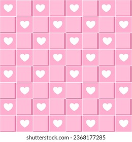 Seamless pattern with hand drawn hearts. Background for textile, wrapping paper, fashions, illustrations.