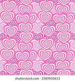 Seamless pattern with hand drawn hearts. Background for textile, wrapping paper, fashions, illustrations.