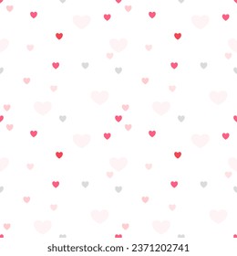 Seamless pattern with hand drawn hearts. Background for textile, wrapping paper, fashions, illustrations.