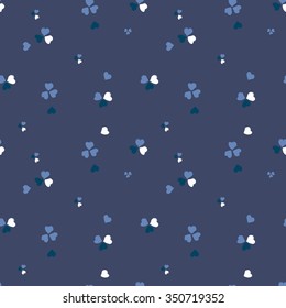 Seamless pattern with hand drawn hearts.  Cover for Valentines day background design, wrapping, fabric, wrapping
