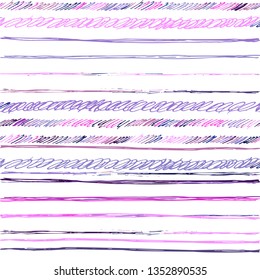 Seamless pattern hand drawn ink stripes and line. Simple sketchy wallpaper. School color ink.