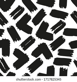 Seamless pattern of hand drawn ink marks. Vector illustration for fabric, textile, cards, invitations, wrapping paper, stationery and web backgrounds.