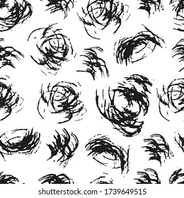 Patrón sin brillo de las marcas de tinta dibujadas a mano. Ilustración vectorial para tejidos, textiles, tarjetas, invitaciones, papel de embalaje, papel y fondos web