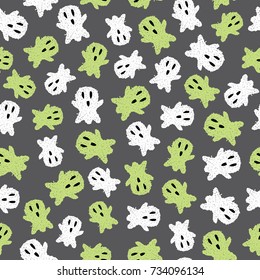 Seamless pattern with hand drawn ink ghost. Vector illustration for fabric, cards, invitations, wrapping paper, stationery and web backgrounds. Halloween.