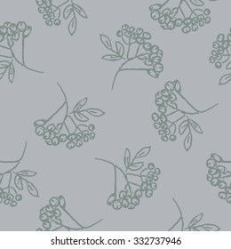 Seamless pattern with hand drawn leaves. 