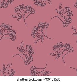 Seamless pattern with hand drawn leaves. 