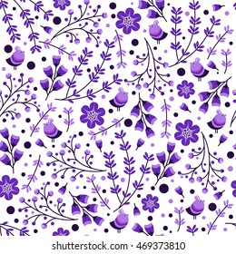 seamless pattern with hand drawn leaves and flowers. Vintage set for invitations. save the date cards and other design.