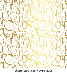 Seamless pattern with hand drawn letters. Vector illustration