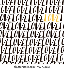 Seamless pattern with hand drawn letters. 