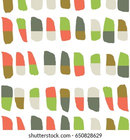 Seamless pattern with hand drawn lines of brush stroke