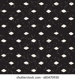 Seamless pattern with hand drawn lines. Abstract background with freehand brush strokes. Black and white grunge texture. Ornament for wrapping paper.