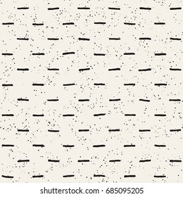 Seamless pattern with hand drawn lines. Abstract background with freehand brush strokes. Black and white grunge texture. Ornament for wrapping paper.