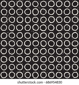 Seamless pattern with hand drawn lines. Abstract background with freehand brush strokes. Black and white grunge texture. Ornament for wrapping paper.