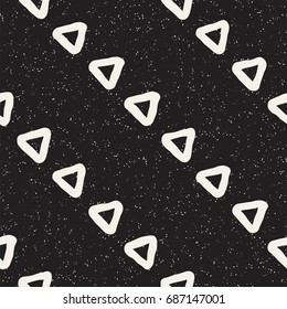 Seamless pattern with hand drawn lines. Abstract background with freehand brush strokes. Black and white grunge texture. Ornament for wrapping paper.