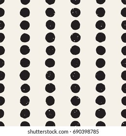 Seamless pattern with hand drawn lines. Abstract background with freehand brush strokes. Black and white grunge texture. Ornament for wrapping paper.