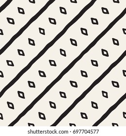 Seamless pattern with hand drawn lines. Abstract background with freehand brush strokes. Black and white grunge texture. Ornament for wrapping paper.