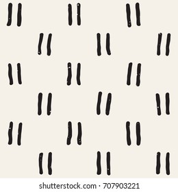 Seamless pattern with hand drawn lines. Abstract background with freehand brush strokes. Black and white grunge texture. Ornament for wrapping paper.