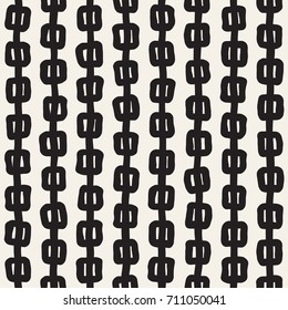 Seamless pattern with hand drawn lines. Abstract background with freehand brush strokes. Black and white grunge texture. Ornament for wrapping paper.