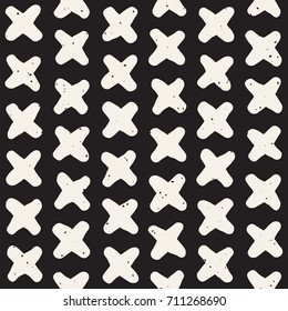 Seamless pattern with hand drawn lines. Abstract background with freehand brush strokes. Black and white grunge texture. Ornament for wrapping paper.