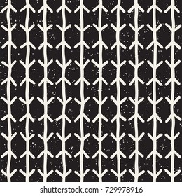 Seamless pattern with hand drawn lines. Abstract background with freehand brush strokes. Black and white texture. Ornament for wrapping paper.