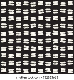 Seamless pattern with hand drawn lines. Abstract background with freehand brush strokes. Black and white grunge texture. Ornament for wrapping paper.