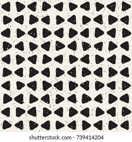 Seamless pattern with hand drawn lines. Abstract background with freehand brush strokes. Black and white grunge texture. Ornament for wrapping paper.
