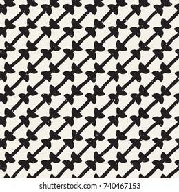 Seamless pattern with hand drawn lines. Abstract background with freehand brush strokes. Black and white grunge texture. Ornament for wrapping paper.