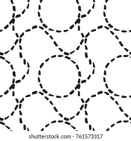 Seamless pattern with hand drawn lines, brush strokes