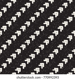 Seamless pattern with hand drawn lines. Abstract background with freehand brush strokes. Black and white grunge texture. Ornament for wrapping paper.