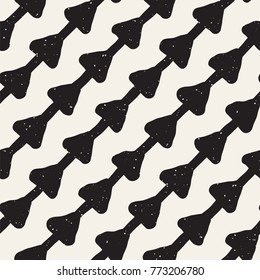 Seamless pattern with hand drawn lines. Abstract background with freehand brush strokes. Black and white grunge texture. Ornament for wrapping paper.