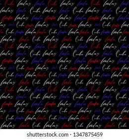 Seamless pattern with hand drawn London. Hand drawn lettering background. Ink illustration. Modern brush calligraphy. Isolated on black background