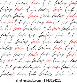 Seamless pattern with hand drawn London. Hand drawn lettering background. Ink illustration. Modern brush calligraphy. Isolated
