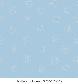 Padrão contínuo com flores de prado desenhado à mão. Bloco floral Impressões inspiradas pela impressão em combinações de cores de Natal