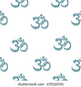 Seamless Pattern Hand Drawn Ohm Symbol Stock Vector (Royalty Free ...